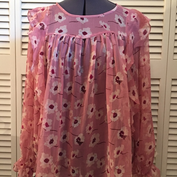 Lucky‎ Brand Floral Pink Blouse NWT - Picture 1 of 7